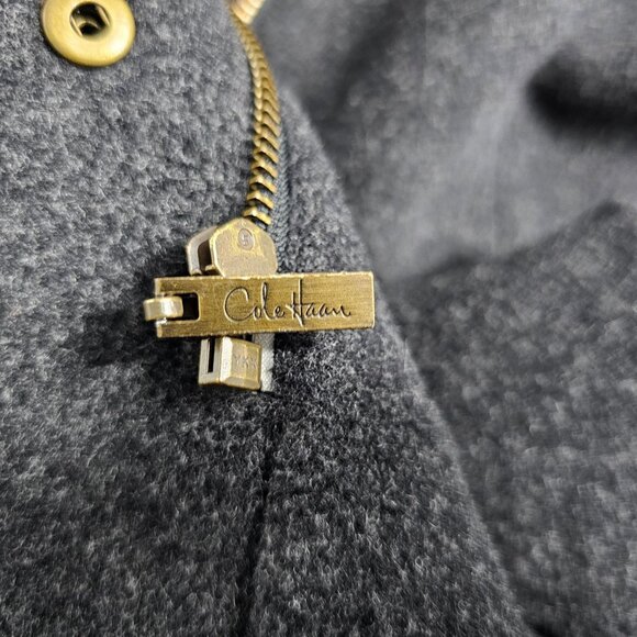 Cole Haan Womens Jacket Knit Full Zip Pockets Wool Cashmere Sz 8. No Belt - Picture 15 of 16